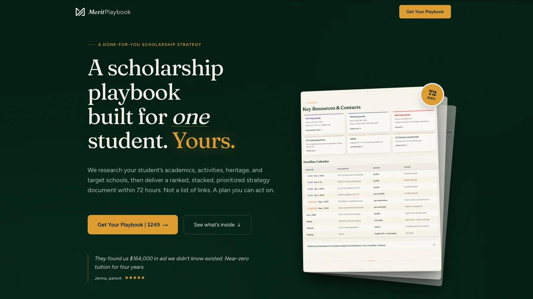 MeritPlaybook product screenshot